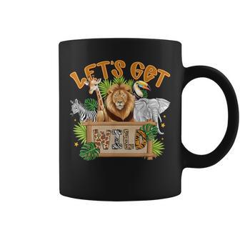 Let's Get Wild Zoo Animals Wildlife Birthday Party Safari Coffee Mug - Monsterry