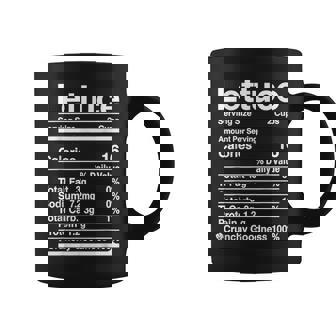 Lettuce Costume Shirt Nutrition Facts Lettuce Coffee Mug | Mazezy