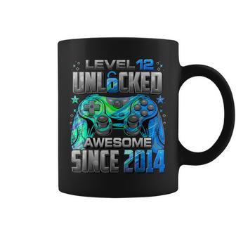 Level 12 Unlocked Awesome Since 2014 12Th Birthday Gaming Coffee Mug - Monsterry