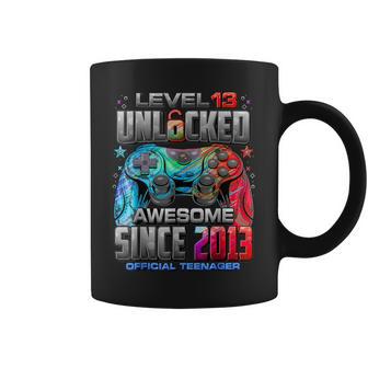 Level 13 Unlocked Awesome Since 2013 13Th Birthday Boy Gamer Coffee Mug - Thegiftio