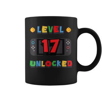 Level 17 Unlocked Gamer 17Th Birthday Video Game Lovers Coffee Mug - Thegiftio