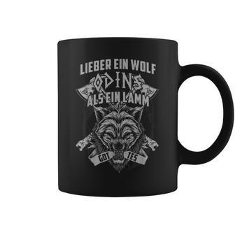 Lieber Ein Wolf Odins Als Ein Lamm Gottes Wikinger Heiden Tassen - Geschenkecke