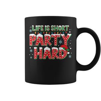 Life Is Short Party Hard Quote Christmas Celebration Coffee Mug - Thegiftio UK