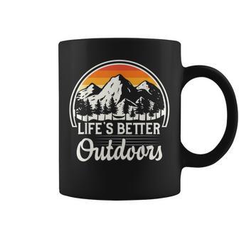 Lifes Better Outdoors Outdoor Moutain Hiking Camping Coffee Mug | Mazezy