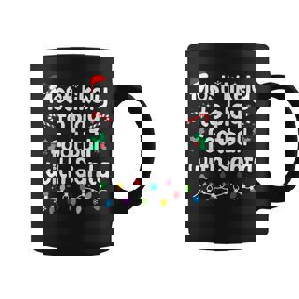 Most Likely To Play Football With Santa Christmas Pajamas Coffee Mug | Seseable UK