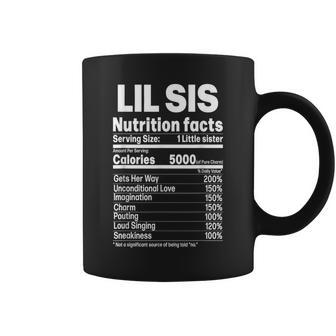 Little Sister Sibling Humor Lil Sis Nutrition Facts Coffee Mug - Thegiftio UK