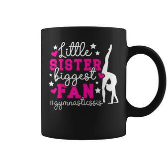 Little Sister Gymnastics Sister Of A Gymnast Sister Small Black Coffee Mug - Thegiftio UK