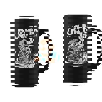 Lock Em Up Cartoon Old Man Driving Meme Tank Top Coffee Mug | Mazezy