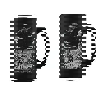 Lone Cowboy Watching Ufo 空飛ぶ円盤 キャニオン コーヒーマグ - Kawaiitshirt