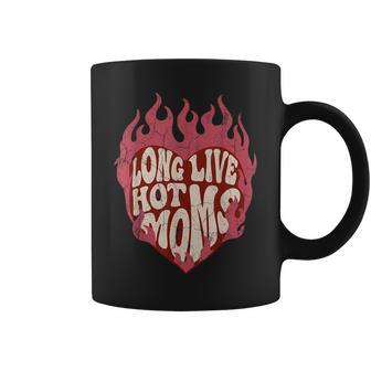 Long Live Hot Moms Vintage Flaming Heart Empowered Energy Coffee Mug - Thegiftio UK