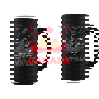 I Love Canada Cool Canada Bear & Chipmunk Cartoon Graphic コーヒーマグ - Kawaiitshirt