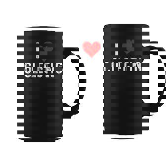 I Love Collecting Heart Stamps Coins Cards Toys Books Coffee Mug | Mazezy