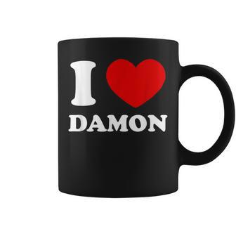 I Love Damon I Heart Damon 面白い名前 Damon コーヒーマグ - Kawaiitshirt