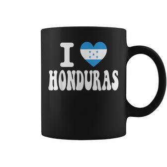 I Love Honduras Heart Flag Retro Travel Souvenir Coffee Mug - Monsterry