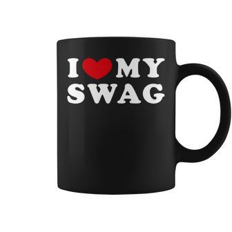 I Love Mywag アイ・ラブ・マイ・スワッグ、アイ・ハート・マイ・スワッグ 長袖tシャツ コーヒーマグ - Kawaiitshirt
