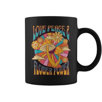 Love Peace ヒッピーコスチューム 60年代 70年代 フラワーフェスティバル衣装 コーヒーマグ - Kawaiitshirt