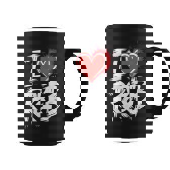 I Love R&B Bold Grunge Heart Coffee Mug | Mazezy
