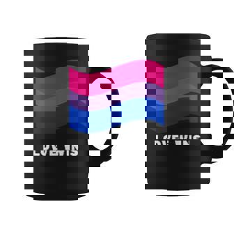 Love Wins Bisexual LGBT Pride Flag Minimalist Coffee Mug | Mazezy
