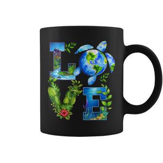 Love World Earth Day Planet Anniversary Earth Turtle Lovers Coffee Mug - Monsterry