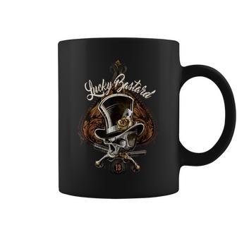 Lucky Bastardo Hipster-Rockabillyteam-Punk Regalo Para Biker Taza de café - Regaloses