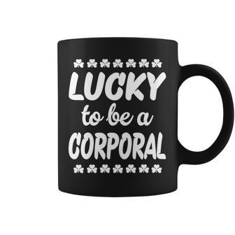 Lucky To Be A Corporal Coffee Mug | Mazezy