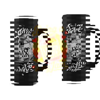 Being A Lunch Lady Is My Jam Retro Jam Jar Back To School Coffee Mug | Mazezy