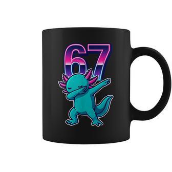Lustiges Dabbing Axolotl 67 Meme Retro 80Er Jahre Mädchen Jungen Nager Tassen - Seseable