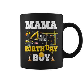 Mama Of The Birthday Boy Construction Matching Excavator Coffee Mug - Thegiftio UK