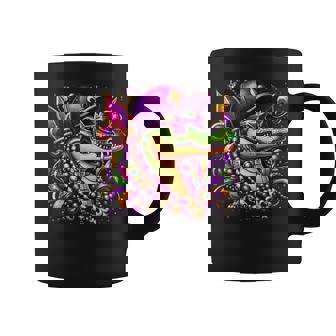 Mardi Gras Alligator Tank Top Coffee Mug | Mazezy