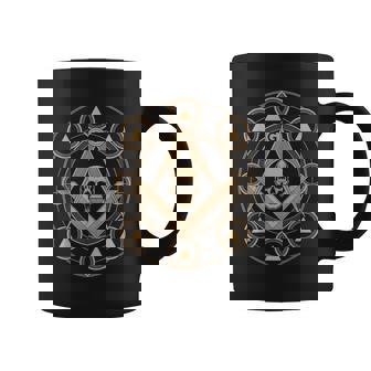 Masonic Skull Sacred Geometry Emblem Coffee Mug | Mazezy