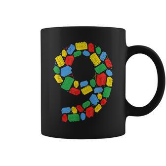 Master Builder 9Th Birthday Nine 9 Years Old Building Bricks Coffee Mug - Thegiftio
