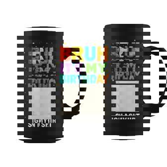 Master Builder Building Blocks Bruh It's My Birthday Sign My Coffee Mug | Seseable UK