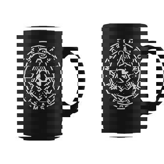 Master Mason Freemasonry Circle Compass Square Seal Coffee Mug | Mazezy