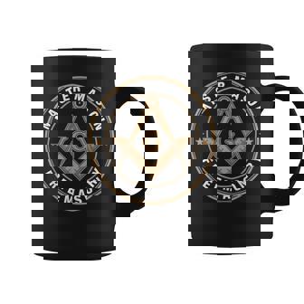 Master Mason Freemasonry Crest Compass Square Emblem Coffee Mug | Mazezy