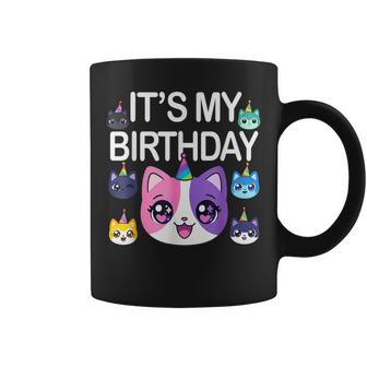 Meemeow Cats Plush Squishy Pink Birthday Coffee Mug - Thegiftio UK