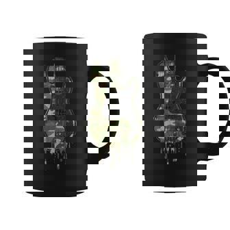 Melting Camouflage Bass Guitar Grunge Rock Art Tank Top Coffee Mug | Mazezy