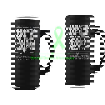 Mental Health Matters Awareness Support Squad Green Ribbon Coffee Mug | Mazezy