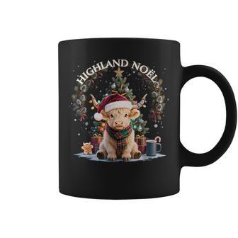Merry Christmas Baby Highland Cow Xmas Farm Animal Lover Coffee Mug - Thegiftio