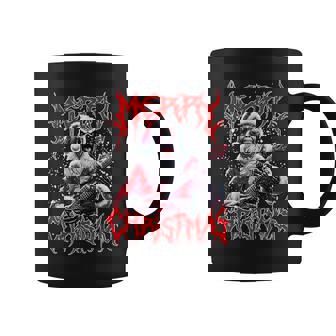 Merry Christmas Heavy Metal Band Death Metal Vintage Santa Coffee Mug | Mazezy