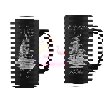 Merry Christmas From Parma Ohio Flamingo Holiday Coffee Mug | Mazezy