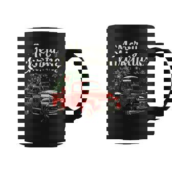 Merry Christmas Red Truck Tree Family Matching Pajama Xmas Coffee Mug - Thegiftio