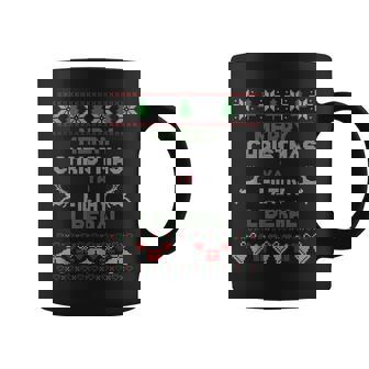 Merry Christmas Ya Filthy Liberal Ugly Knit Holiday Coffee Mug | Mazezy