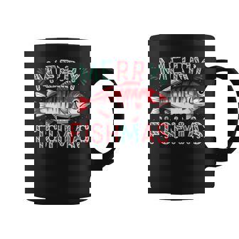 Merry Fishmas Bass Fishing Ugly Christmas For Anglers Coffee Mug - Monsterry