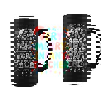 Very Merry Infant Teacher Christmas Retro Daycare Preschool Coffee Mug | Mazezy