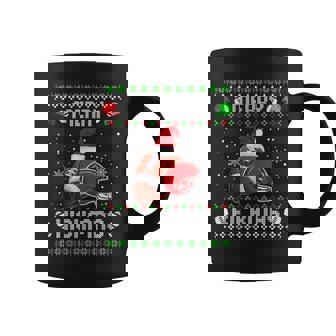 Merry Kickmas Football Ugly Christmas Holiday Sports Xmas Coffee Mug | Seseable CA