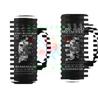 Merry Sharkmas Santa Claus Ride Shark Christmas Ugly Sweater Coffee Mug | Mazezy