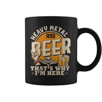 Metalhead Heavy Metal Et Bière C'est Pourquoi Jeuis Là Punk Rock Tasse - Cadeauxyz