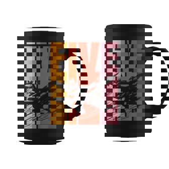 Military Fighter Jet Retro Five Year Old Boys 5Th Birthday Coffee Mug - Monsterry