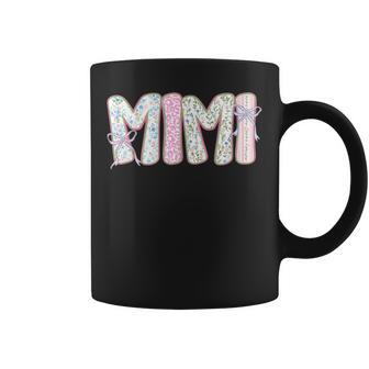 Mimi Floral Coquette Bow Mother's Day Cute Grandma Coffee Mug | Mazezy
