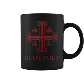 Modern Day Catholic s Catholic Knight Templar Crusader Cross Black Men's Small Sleeveless Classic Fit Cotton 50 Polyester 50 Coffee Mug - Thegiftio UK